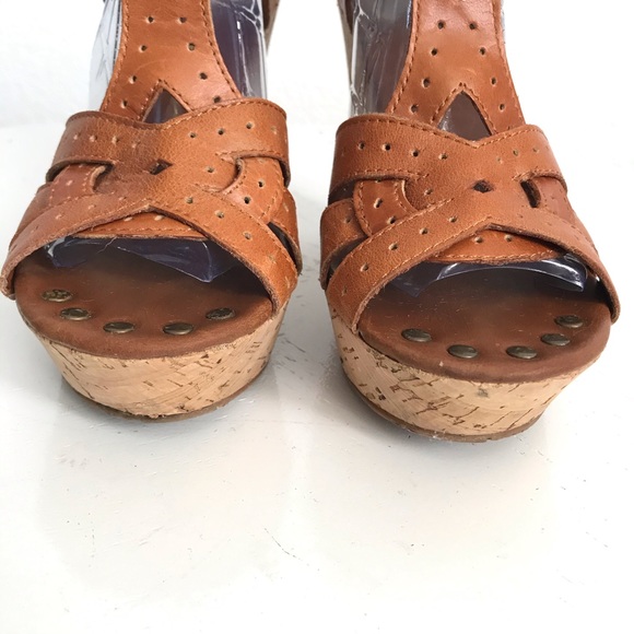 Leather platform sandal DV 6 leather Sandal cork platform main image 1
